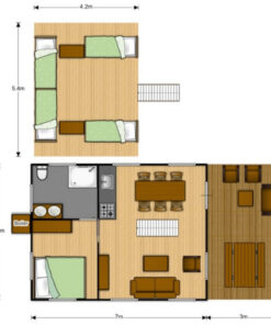 Lodge Nest 2 Bedrooms Map Camping Pins Oleron