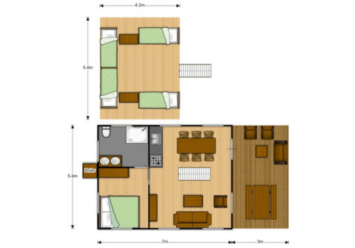 Lodge Nest 2 Bedrooms Map Camping Pins Oleron