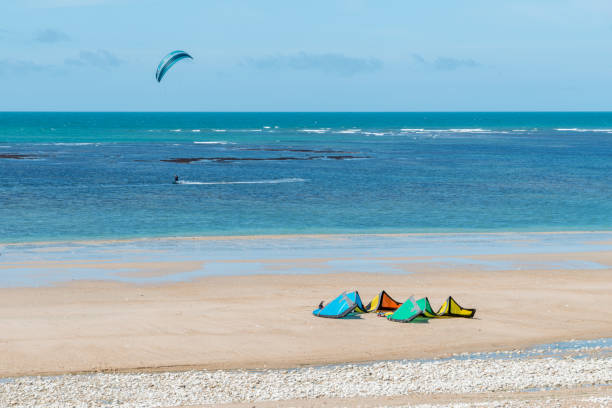 Kite Surf On The Beach Of Saint Denis D'oléron